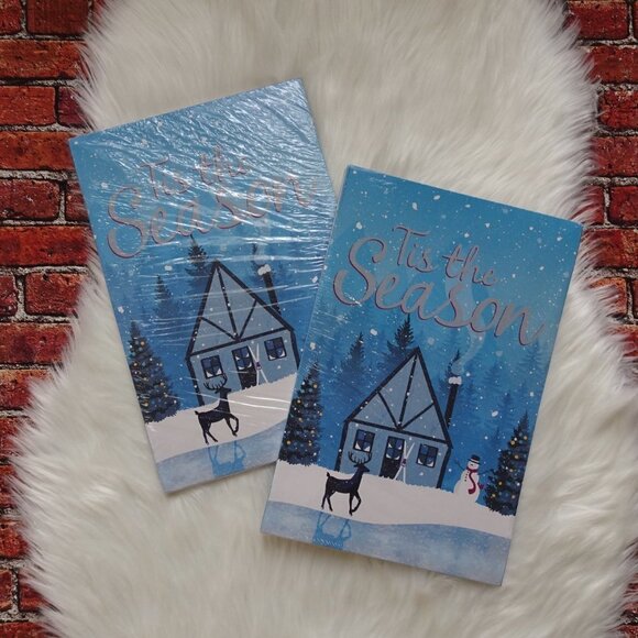 💰3/$25 2-Pack (6 Boxes) Christmas House Gift Boxes Blue Snow - Picture 3 of 3